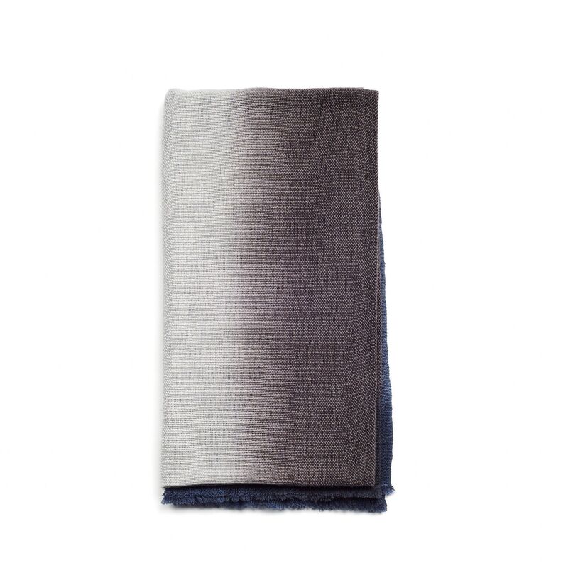 Moonstruck Blue Gray Handloom Handspun Merino Throw
