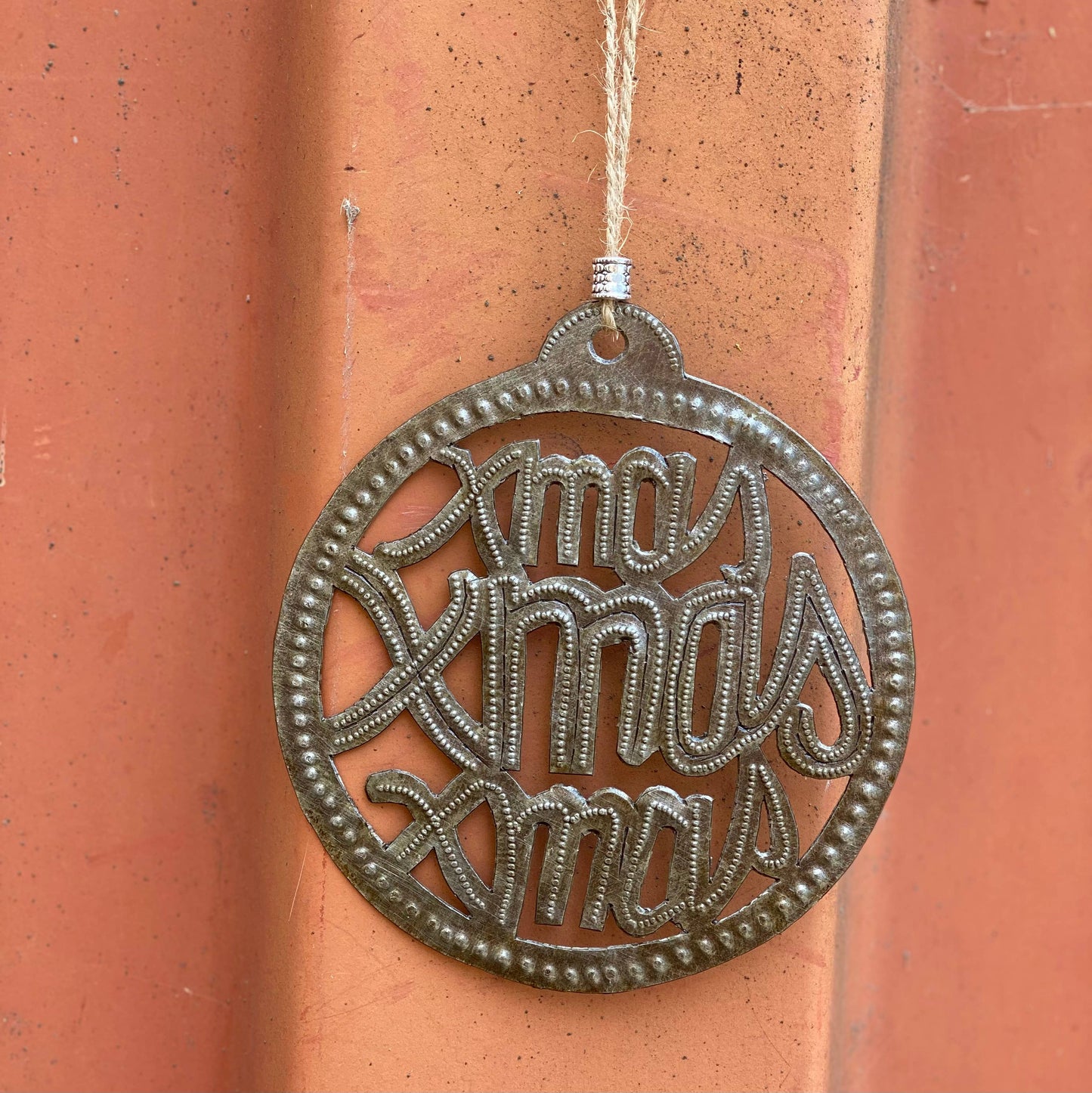 5.5" Merry Christmas Handmade Ornament, Fair Trade Project