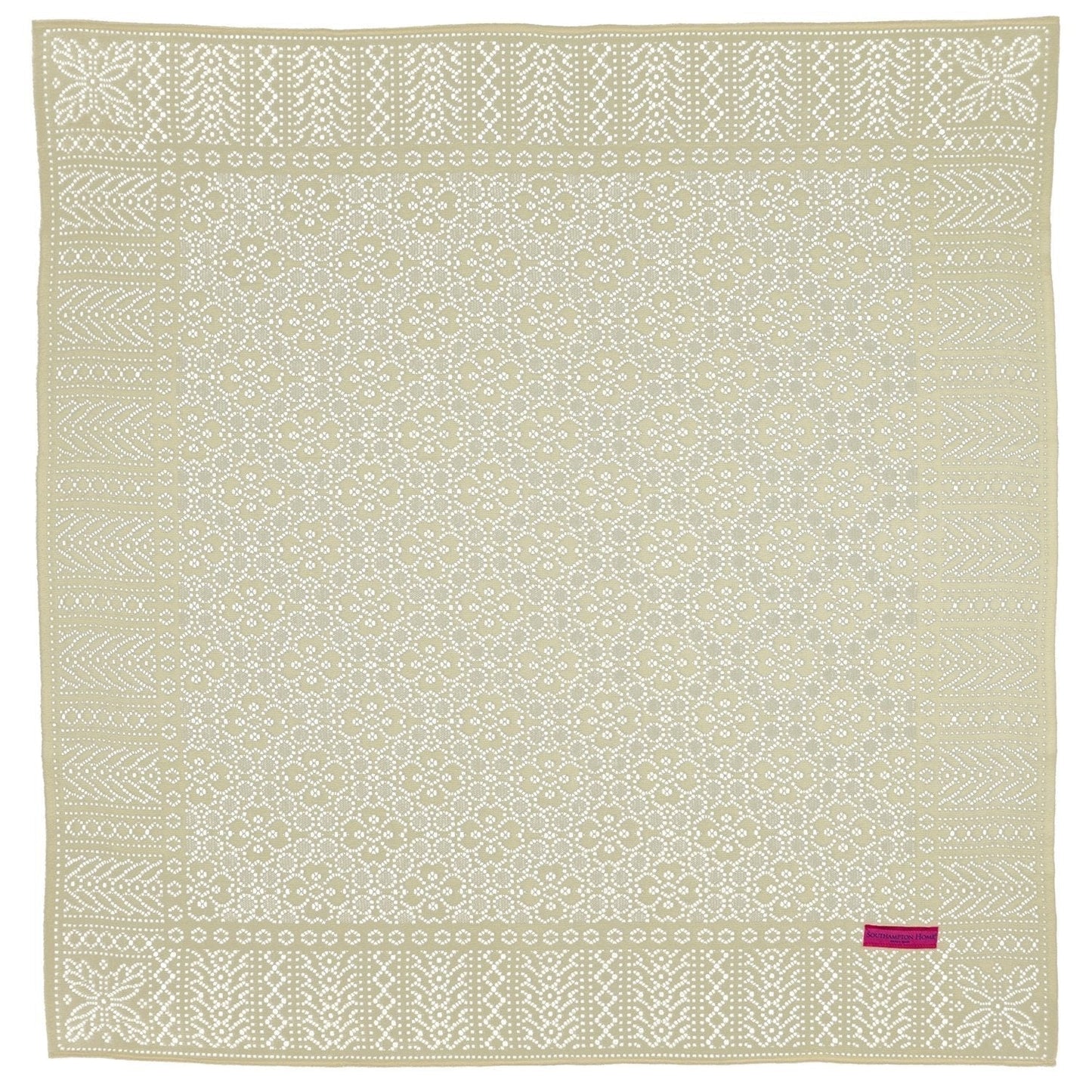 Southampton Home Lace Weave Baby Shawl - Yellow