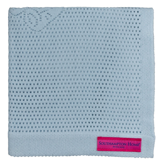 Southampton Home Lace Weave Teddy Bear Baby Blanket - Blue