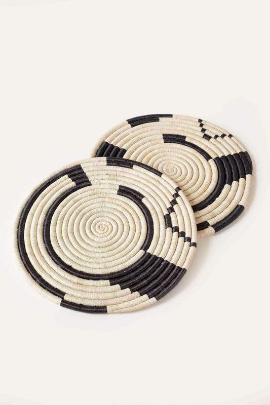 Geo Natural and Black Placemat
