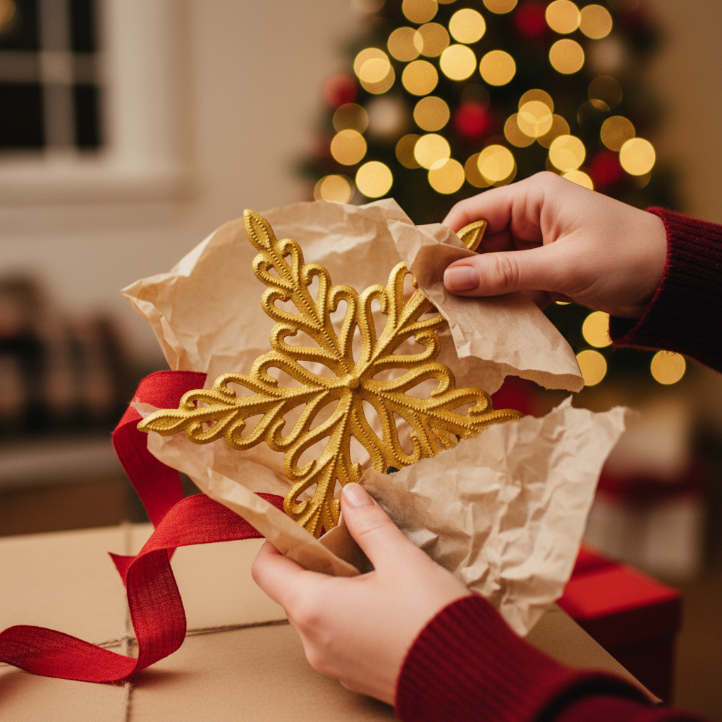 Gold Blooming Star Tree Topper