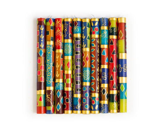African Mineral Painted Candles