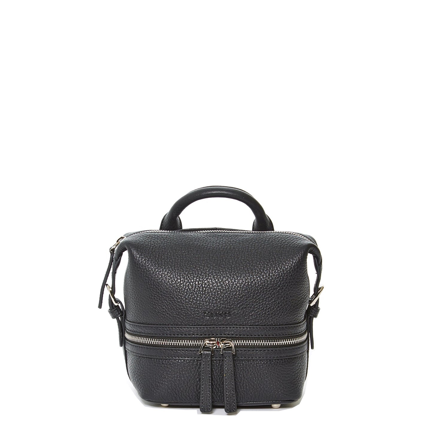 SUSU Black Leather Backpack Purse for Women Convertible Crossbody Bag Medium Size with Front and Back Pockets