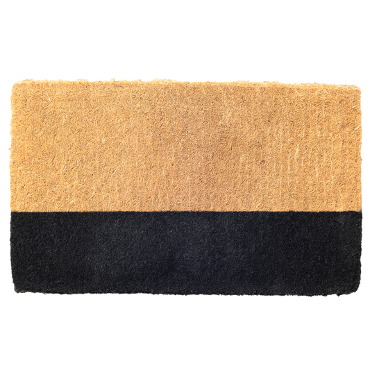 Black Belt Natural & Black Coir Doormat