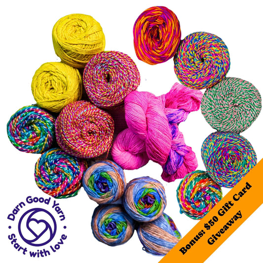 Fall Into Color Recycled Sari Silk Yarn Bundle - Golden Ticket Giveaway