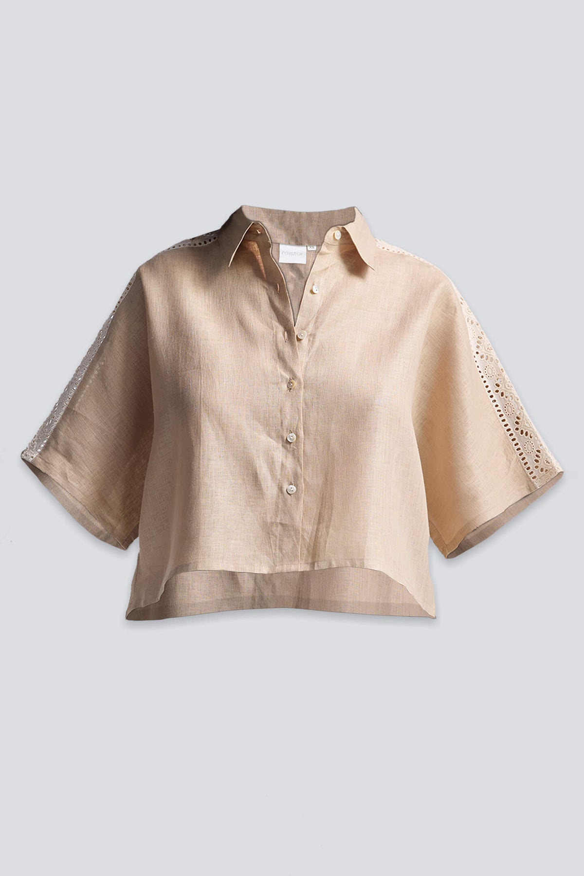 Boxy Shirt with Lace Flat Lay
