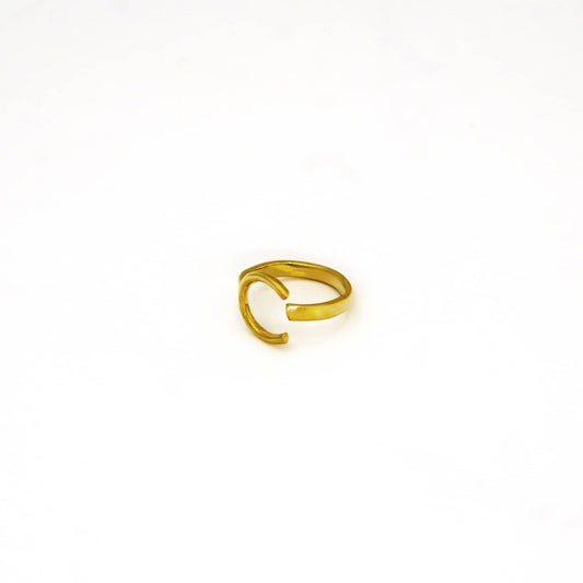Brass Open Interlock Band Ring | Buni Ecodunia