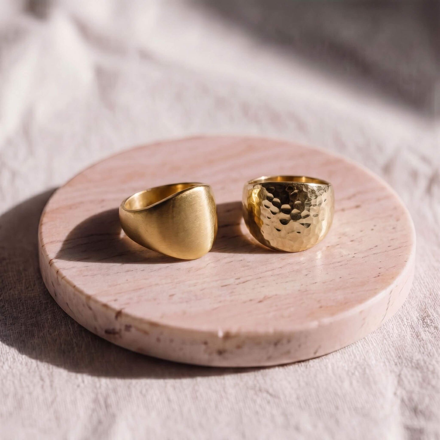 Rounded Dome Brass Ring | Aziza