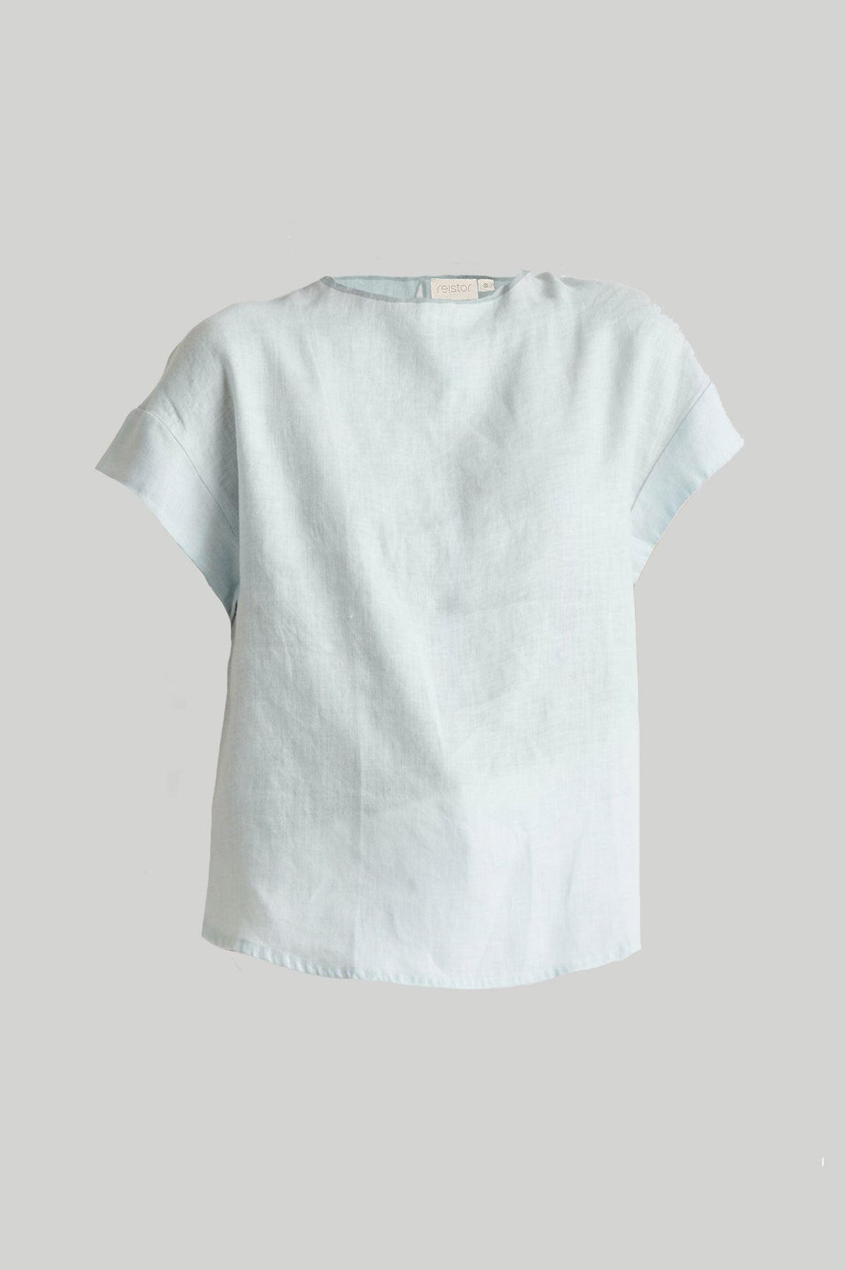 Cap Sleeved Everyday Top in Summer Blue Flat Lay