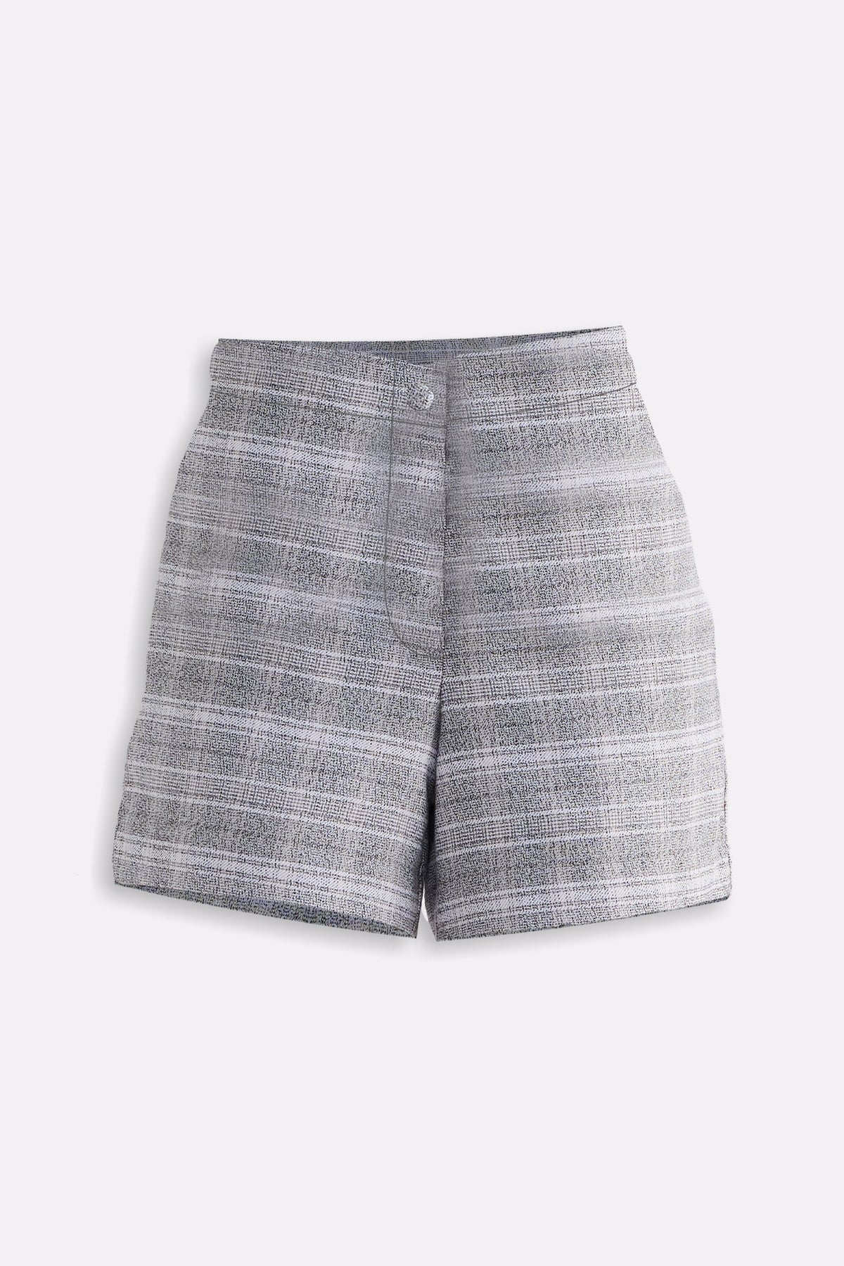 Cotton Tweed Shorts in Grey