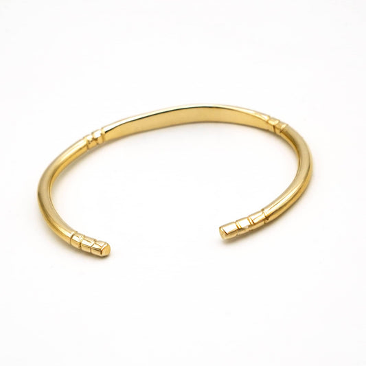 C-Shaped Brass Cuff Bracelet | Dhahabu - Ecodunia