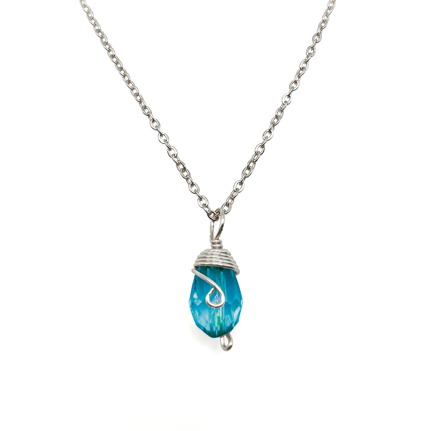 Silver Birthstone necklace