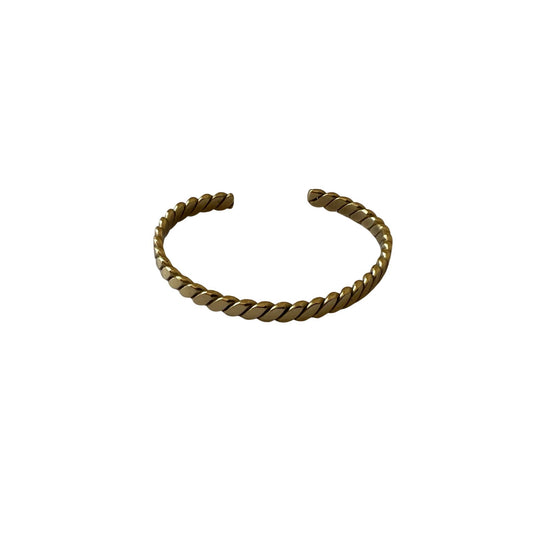 Wide Twisted Brass Cuff Bracelet | Dona -Ecodunia