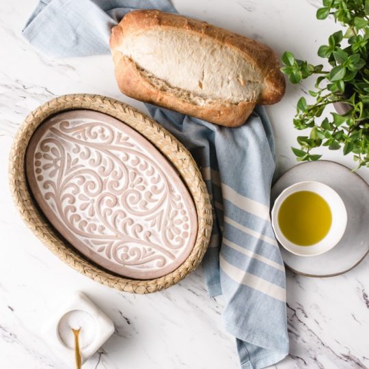Oval Vine Bread Warmer Basket