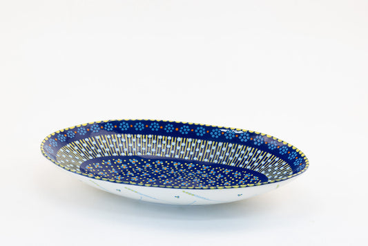 Large Ceramic Serving Bowls - Indigo