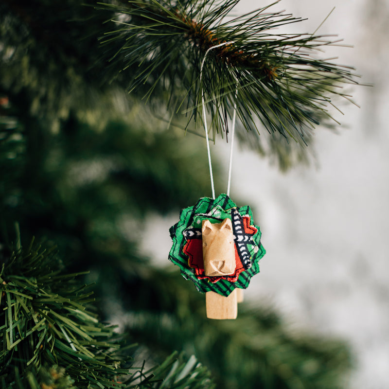 Hand-Carved Animal Ornament