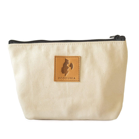 Ren Canvas Makeup Bag Ecodunia #color_sand-white