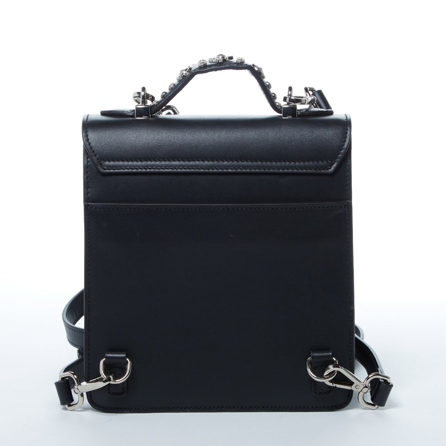 SUSU Convertible Leather Backpack Purse Black Crossbody Bag Women's Handbag