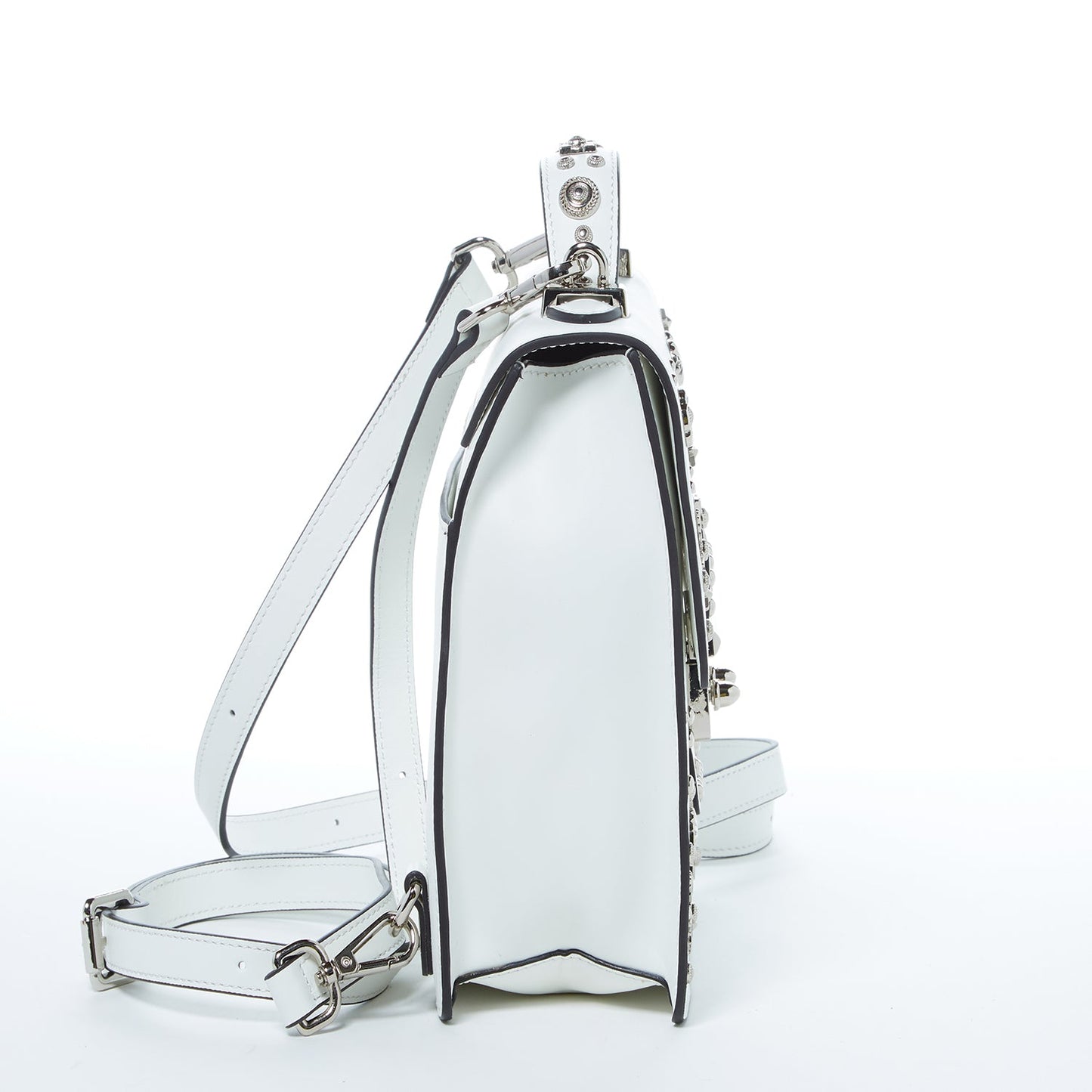 SUSU Convertible Leather Backpack Purse White Crossbody Bag Women's Handbag