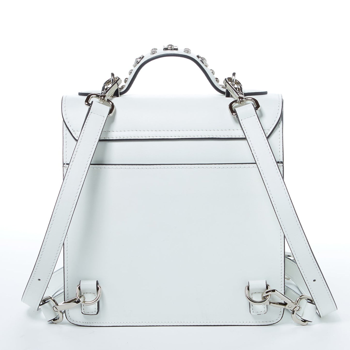 SUSU Convertible Leather Backpack Purse White Crossbody Bag Women's Handbag