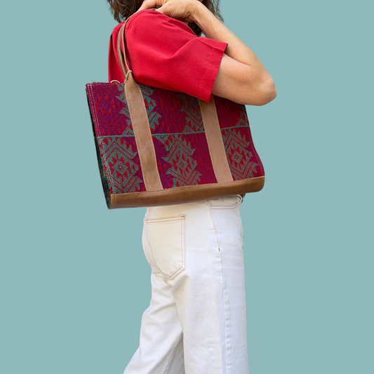 Handmade Vintage Huipil Tote