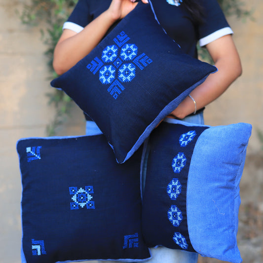 Eyes Pillow Cover - Blue