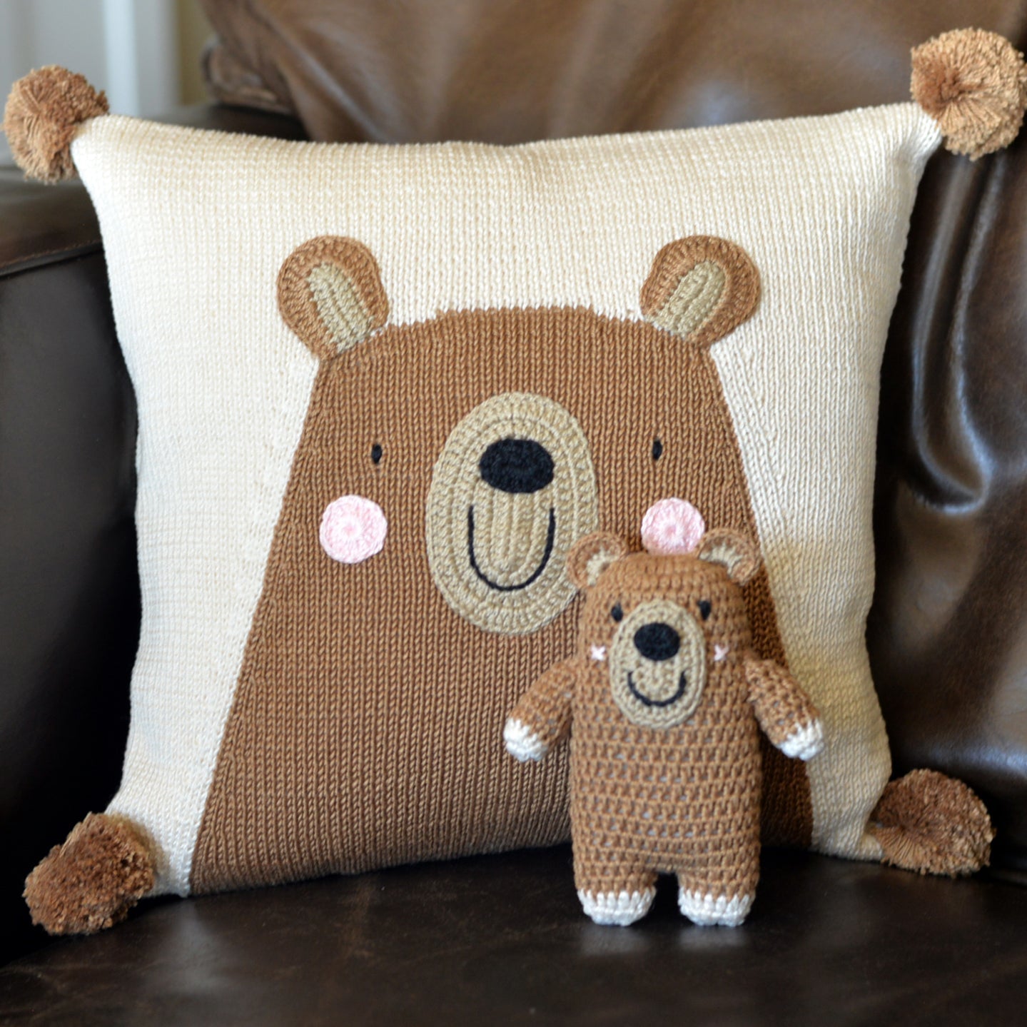 Teddy Bear Pillow 10"