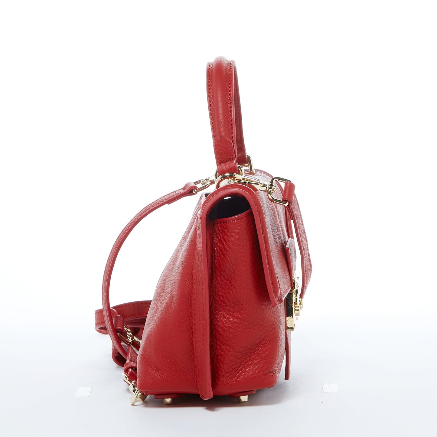 SUSU Red Leather Backpack Purse for Women Convertible Crossbody Bag