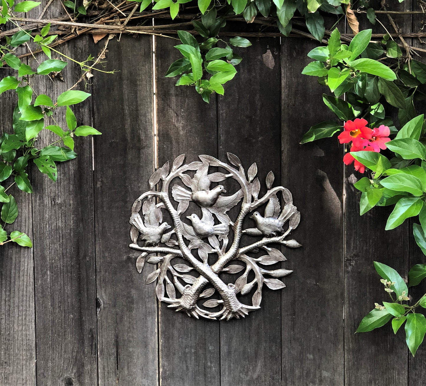 15" Tree of Life, Good Luck,Metal Wall Art Spring Home Decor