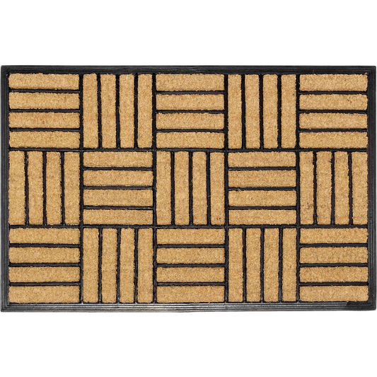 Natural Brushed Coir Parquet Doormat