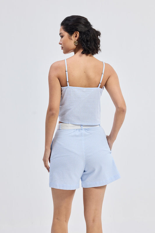 Regular Fit Shorts in Stripes Back