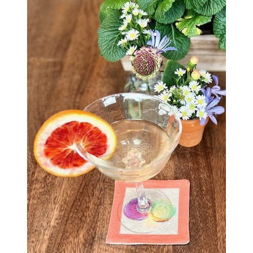 Plum Melon Coasters - Set Of 2