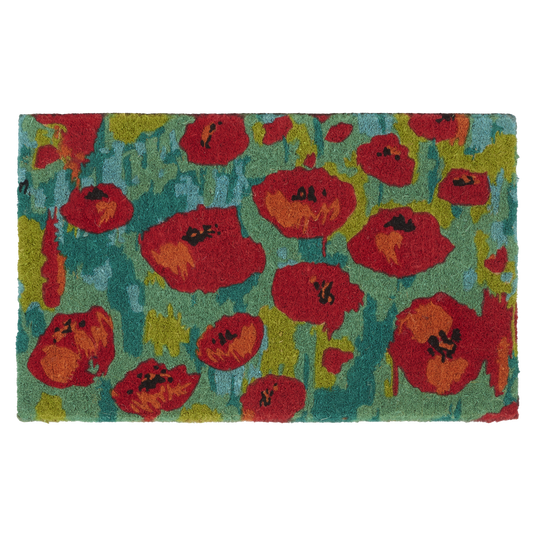 Field of Poppies Red Multi Coir Doormat