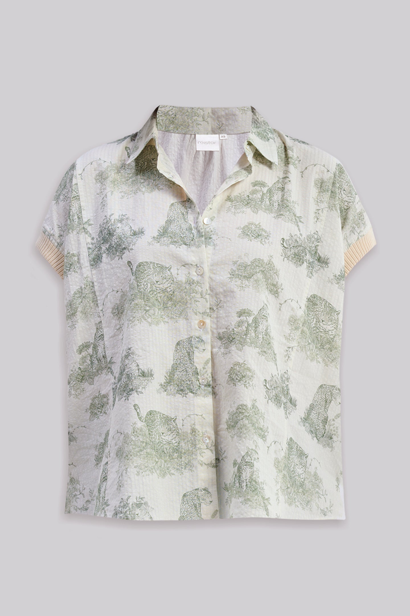 Relaxed-fit Button-down Shirt in Animal print