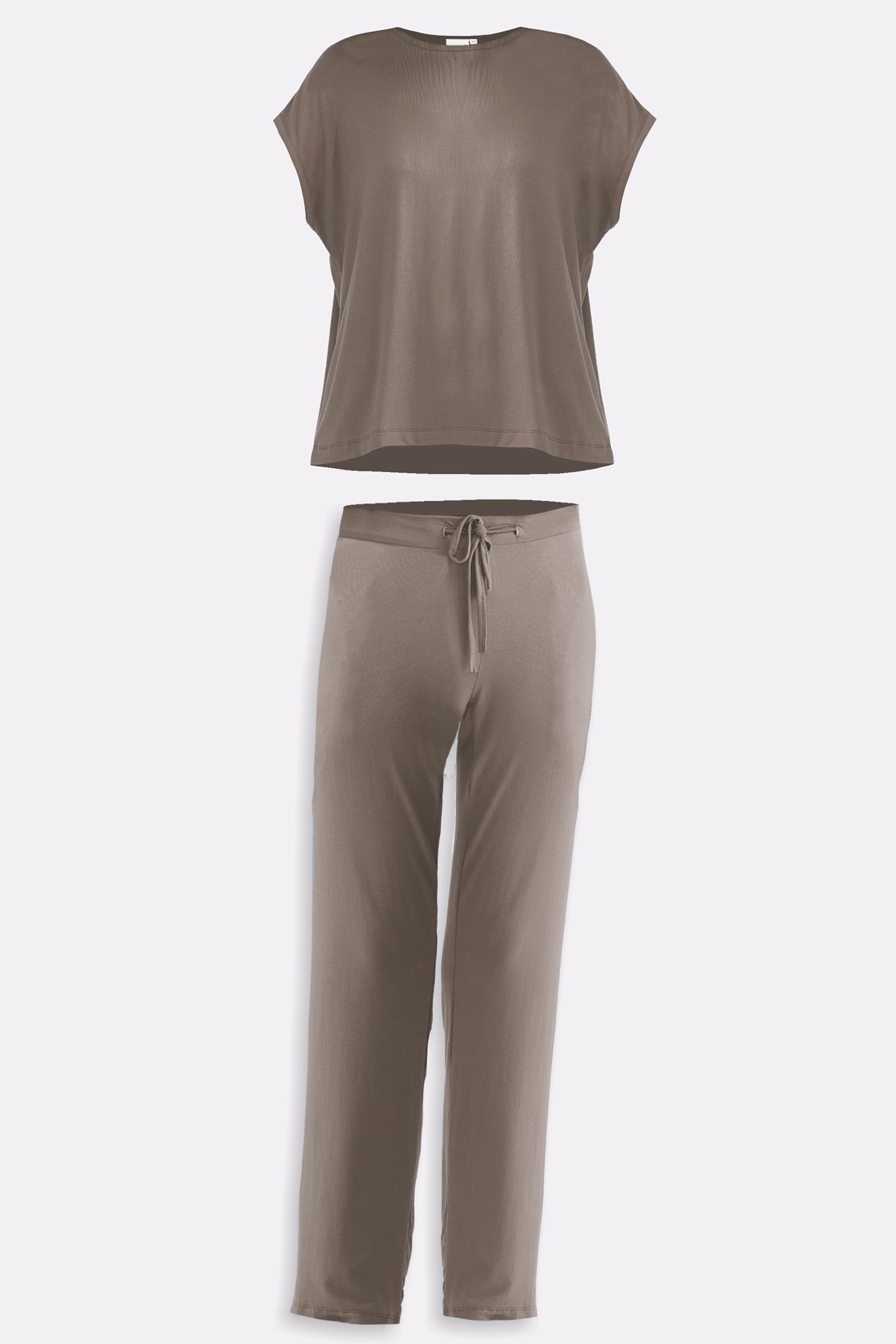 Relaxed Tee Set in Earth Grey
