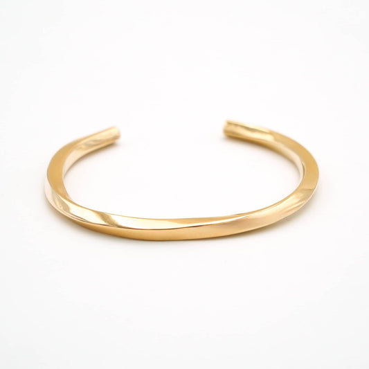 Elegant Twisted Brass Cuff Bracelet | Pili - EcoDunia
