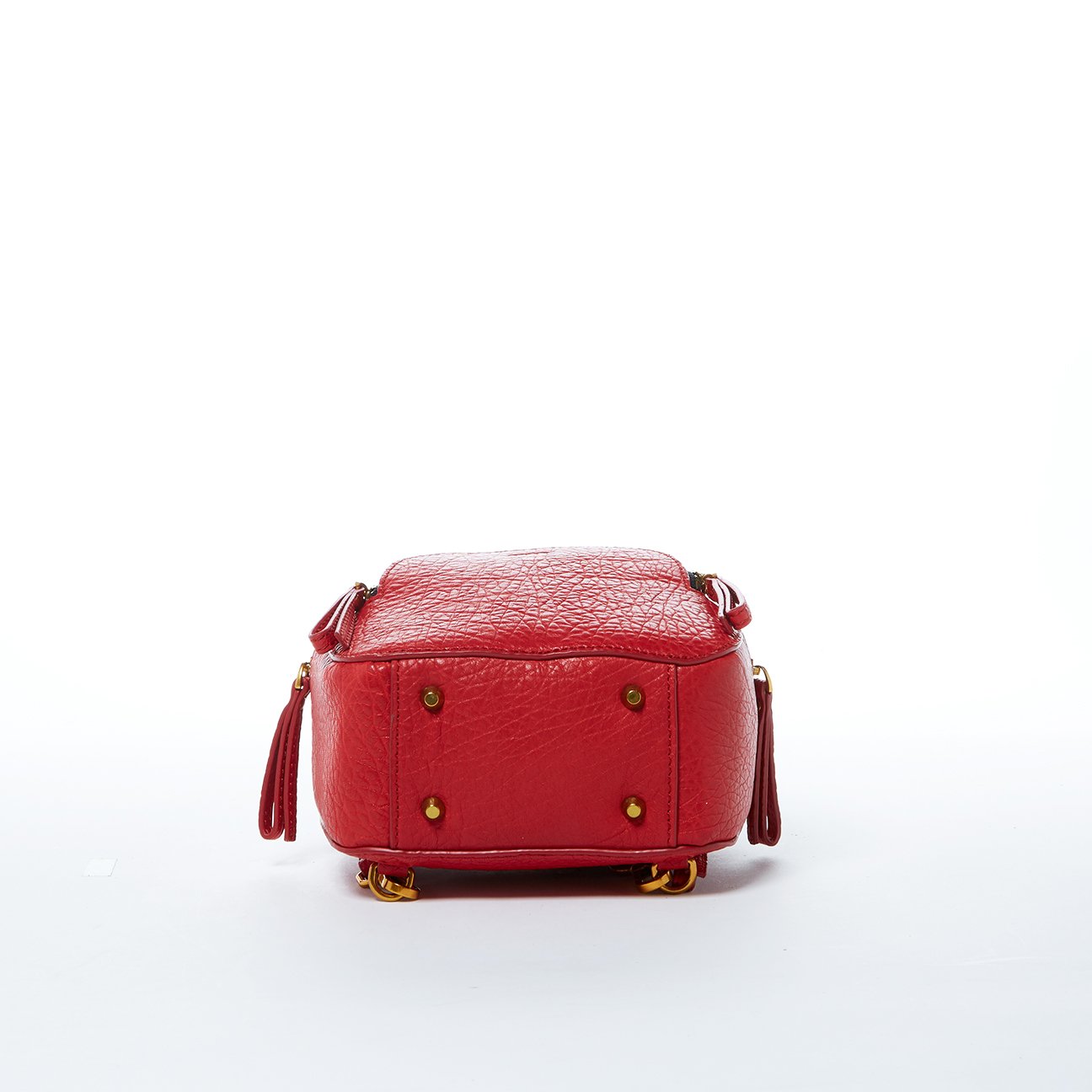 SUSU Small Red Leather Backpack Purse for Women Convertible Crossbody Bag
