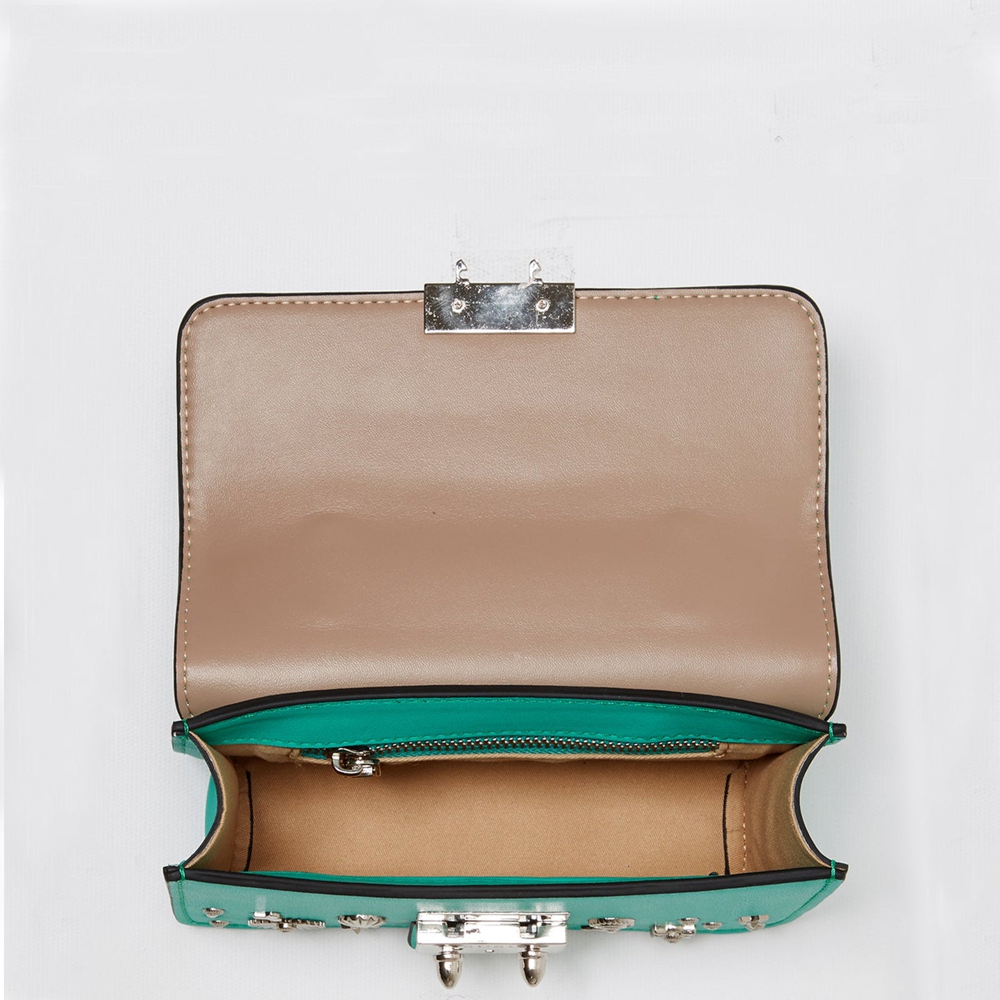 SUSU Small Leather Crossbody Bag Green Purse