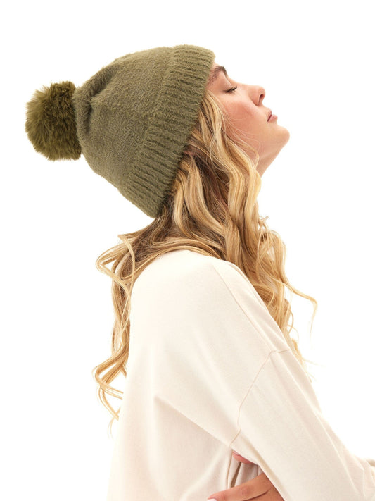 Fuzzy Knit Beanie