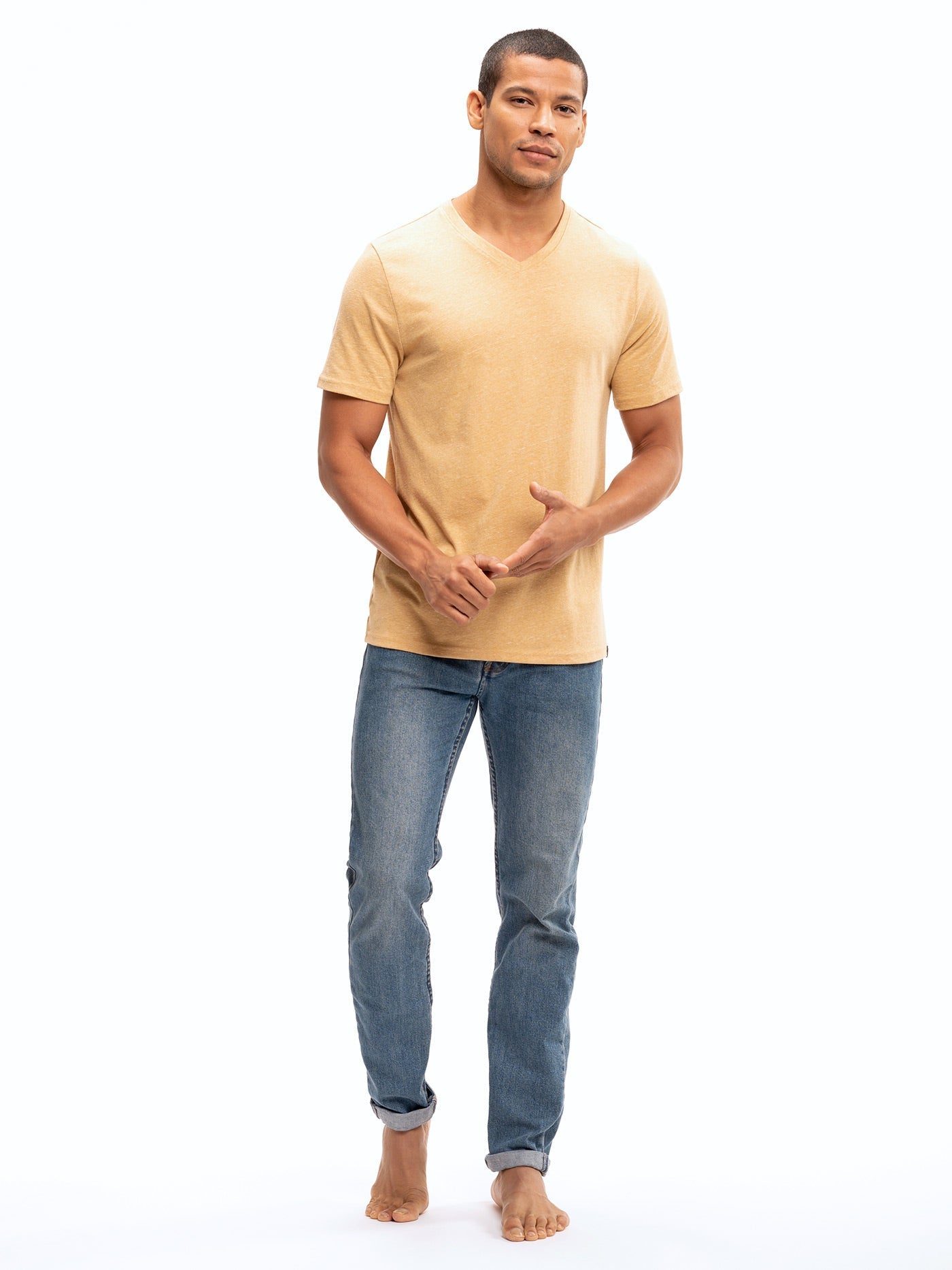 Men's Core Triblend Jersey V-Neck Tee