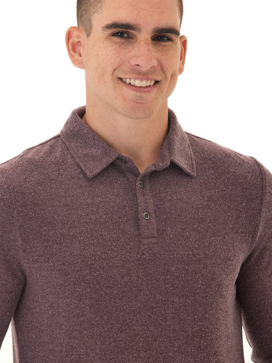 Henrique Sweater Knit Long Sleeve Polo