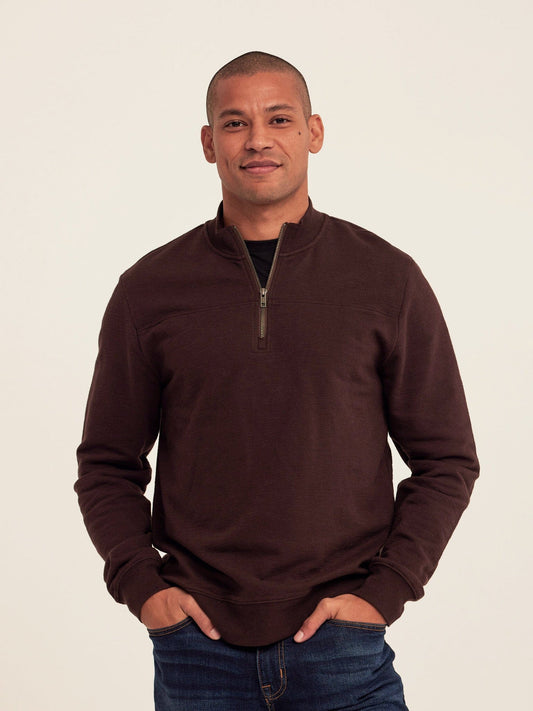 Christian Comfort Slub Terry Half Zip Pullover