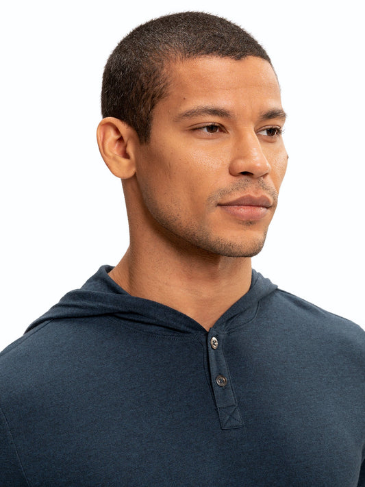 Baseline Long Sleeve Triblend Henley Hoodie