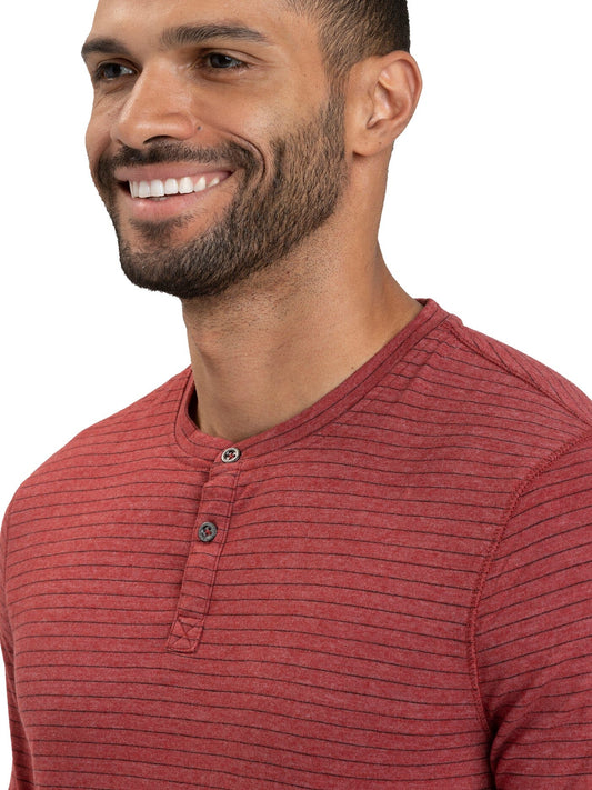 Stripe Triblend Long Sleeve Henley