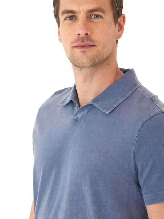 Jared Mineral Wash Eco Cotton Jersey Short Sleeve Polo