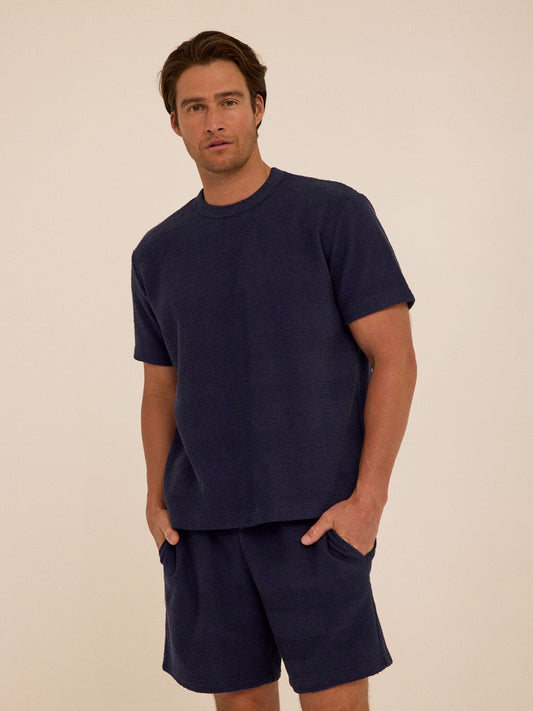Chadwick Jacquard Textured Stripe Relaxed Tee