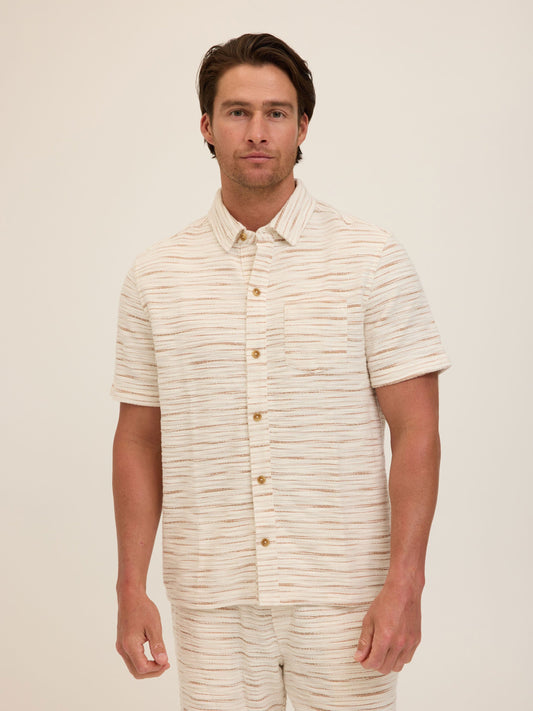 Paxton Shoreline Terry Button-Down Pocket Shirt