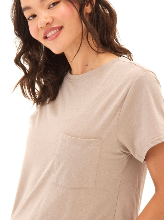 Shelbie Triblend Jersey Pocket Tee
