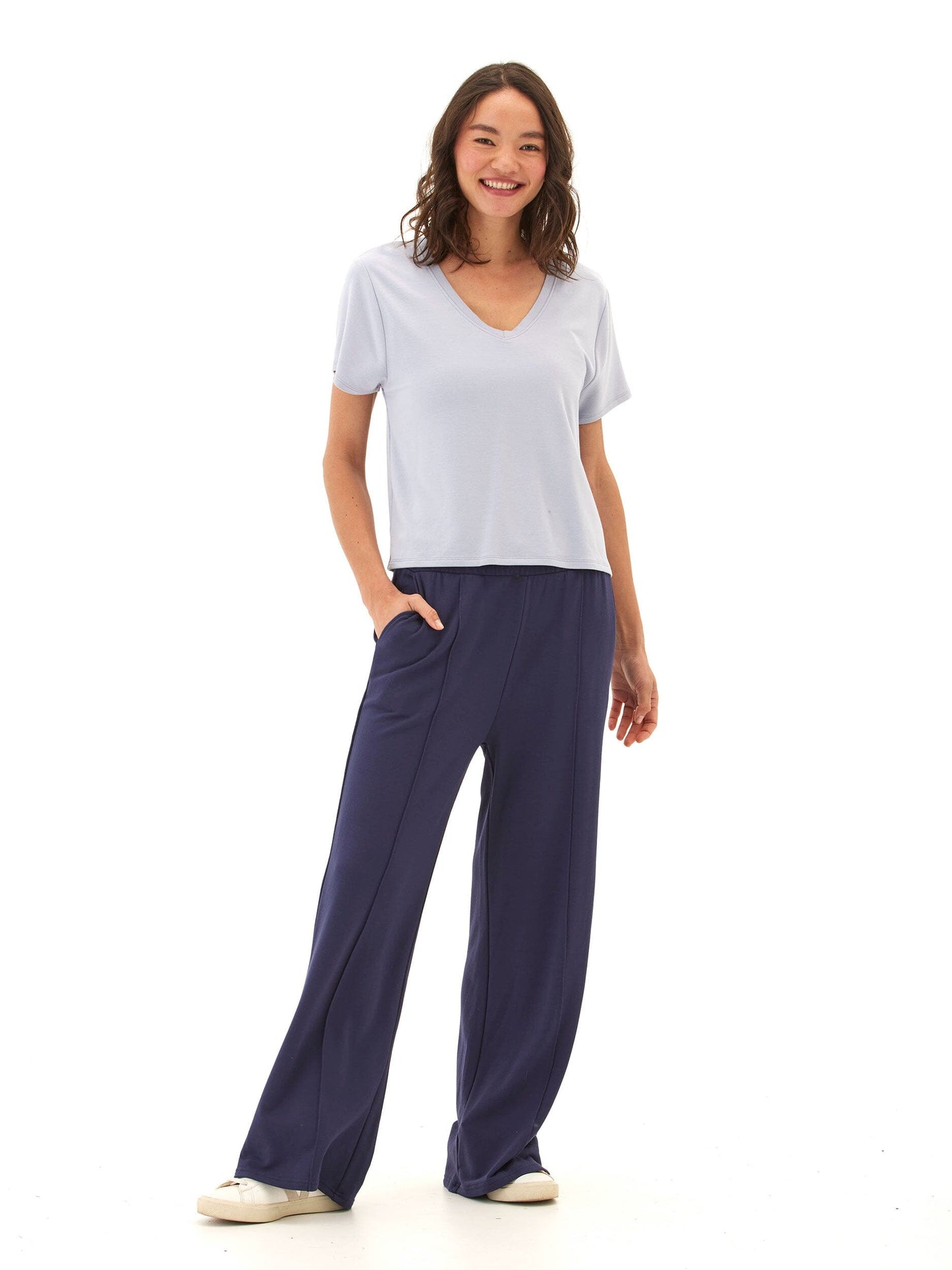Core Modal Terry V Neck Tee